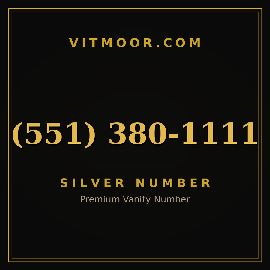 VITMOOR Silver premium number (551) 380-1111