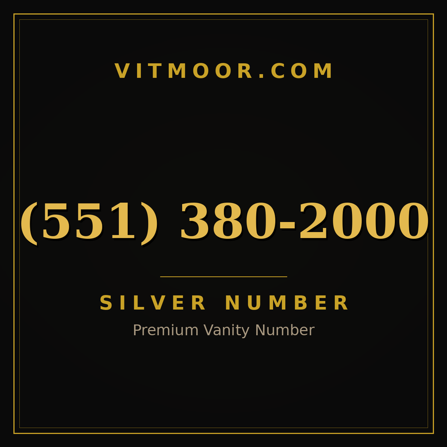 VITMOOR Silver premium number (551) 380-2000