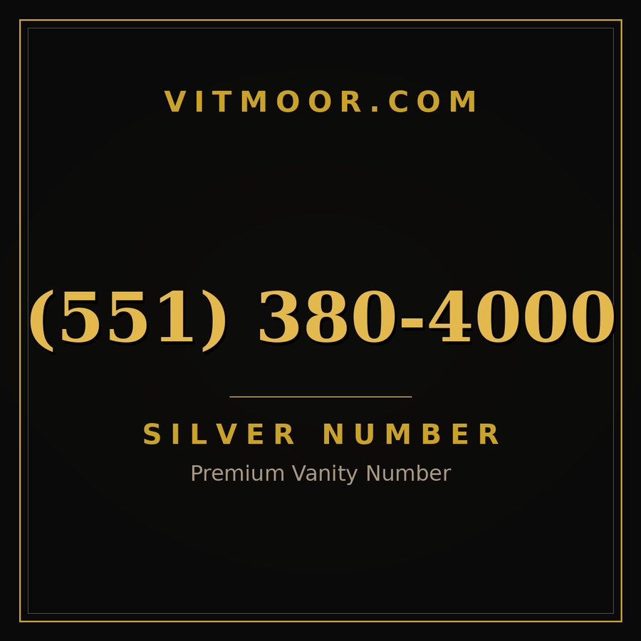 VITMOOR Silver premium number (551) 380-4000