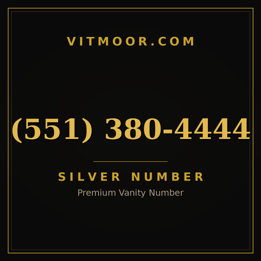 VITMOOR Silver premium number (551) 380-4444