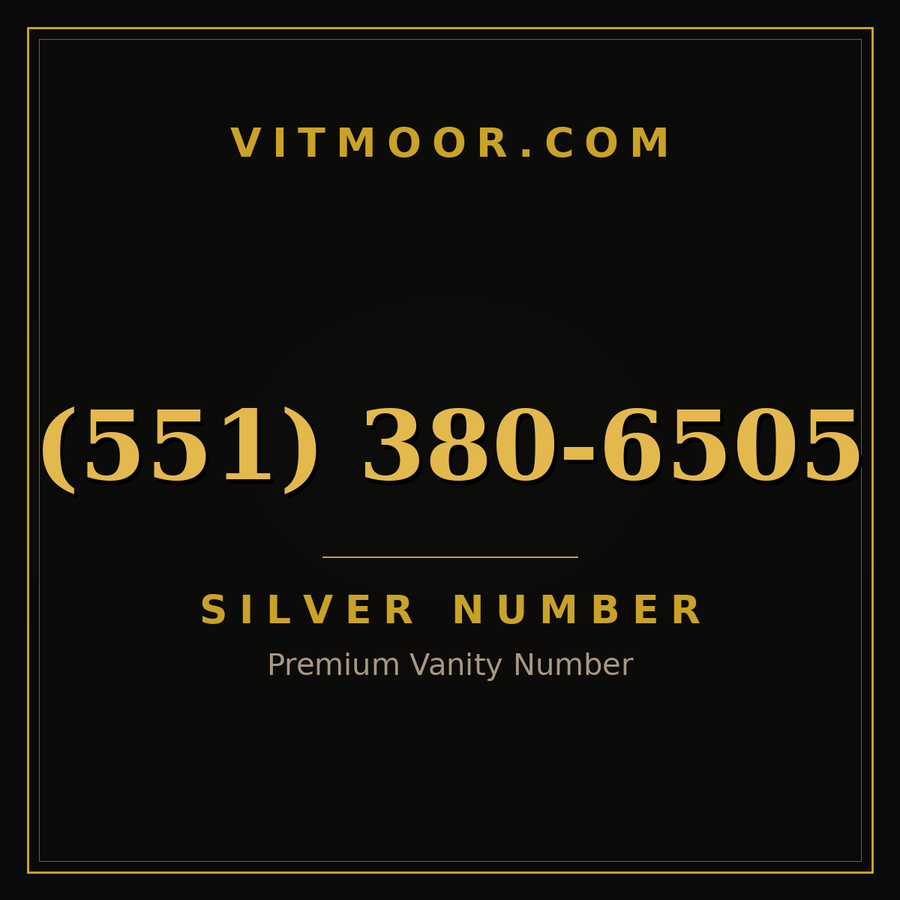 VITMOOR Silver premium number (551) 380-6505
