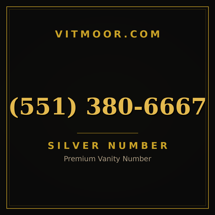 VITMOOR Silver premium number (551) 380-6667