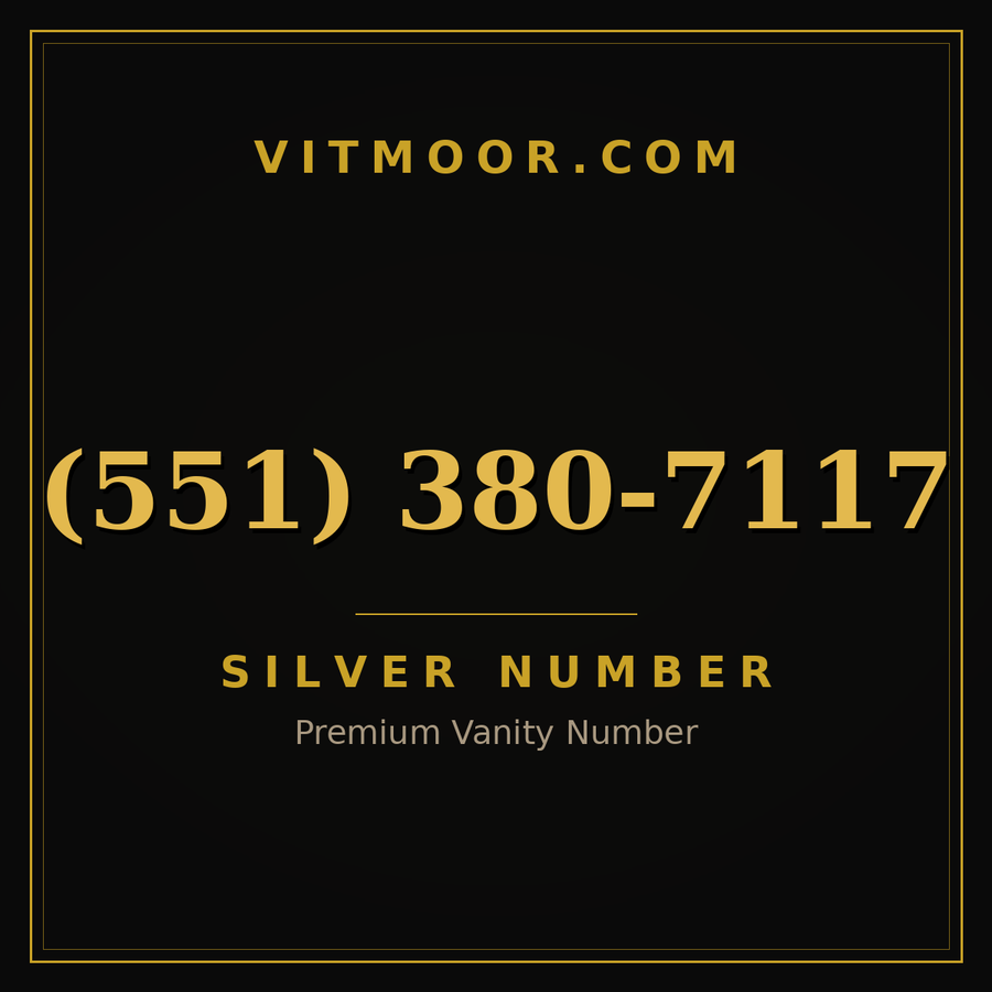 VITMOOR Silver premium number (551) 380-7117