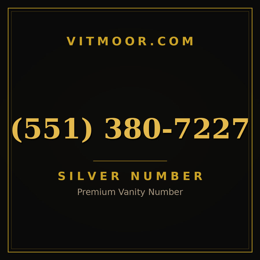 VITMOOR Silver premium number (551) 380-7227