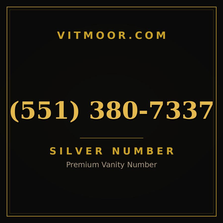 VITMOOR Silver premium number (551) 380-7337