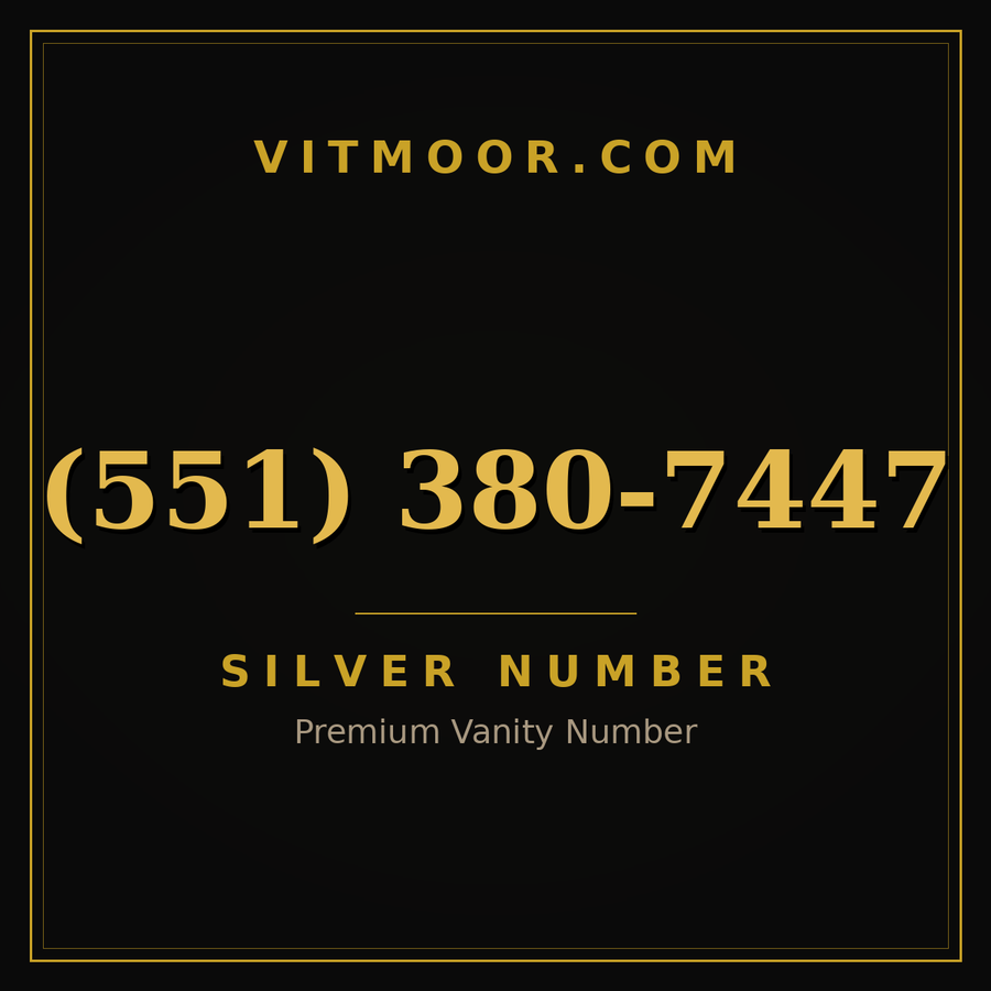 VITMOOR Silver premium number (551) 380-7447