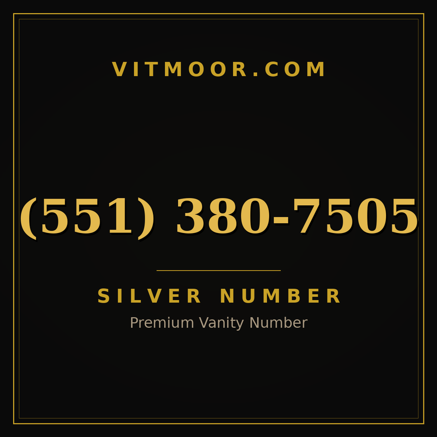 VITMOOR Silver premium number (551) 380-7505