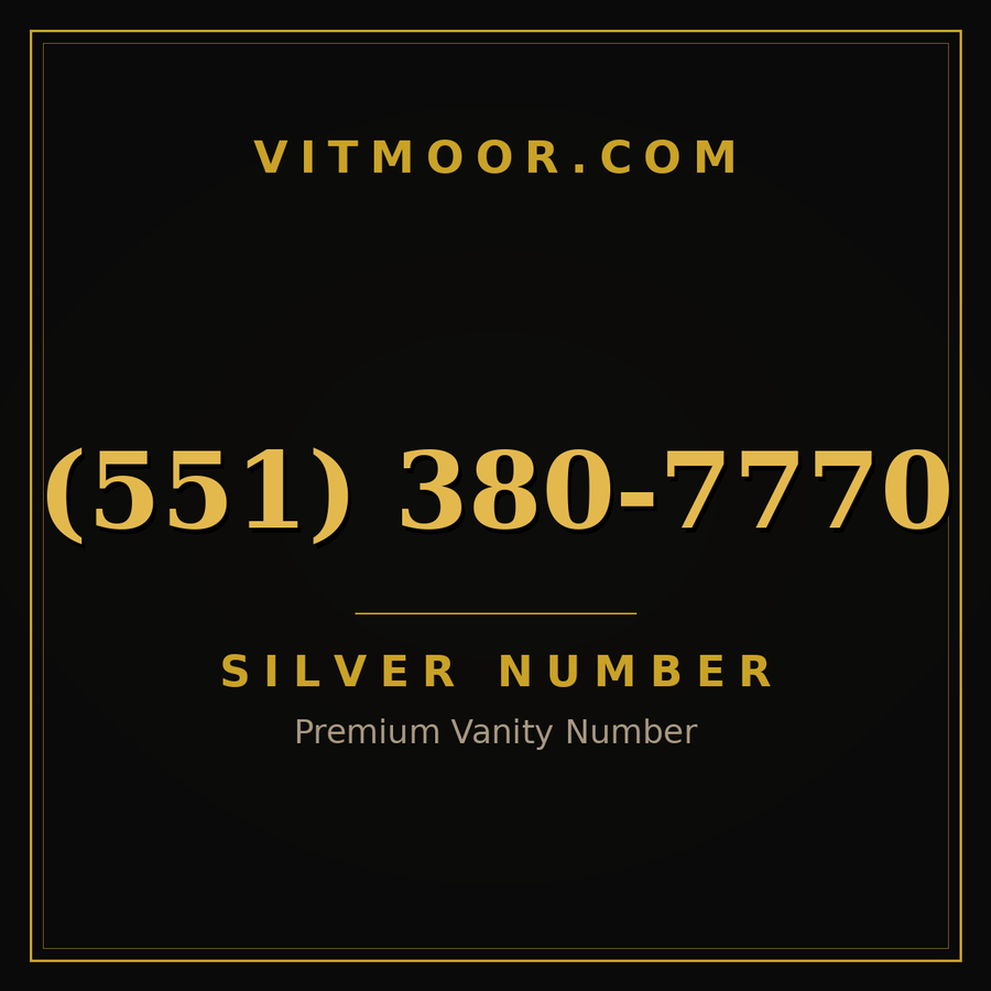 VITMOOR Silver premium number (551) 380-7770