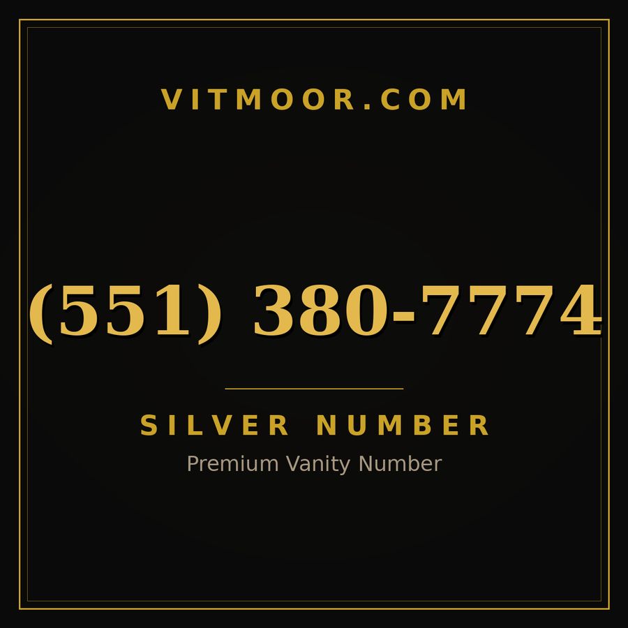 VITMOOR Silver premium number (551) 380-7774