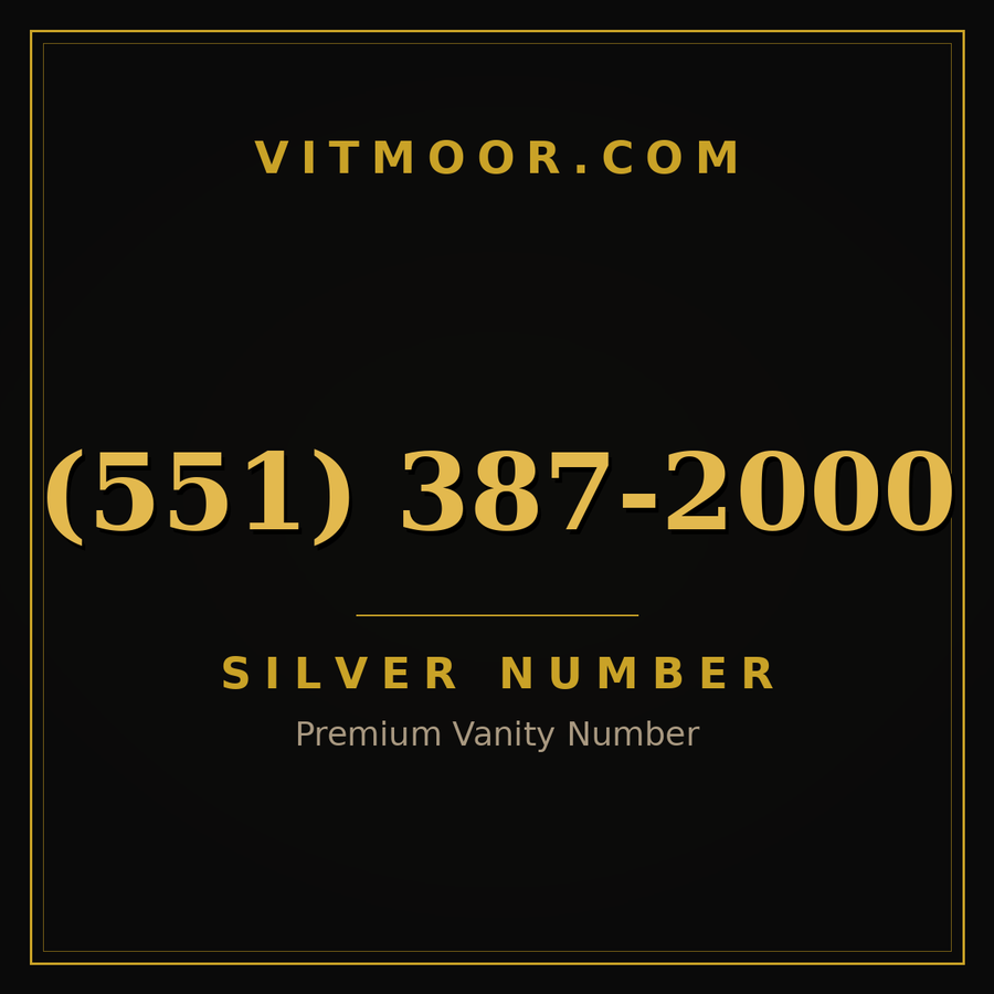 VITMOOR Silver premium number (551) 387-2000