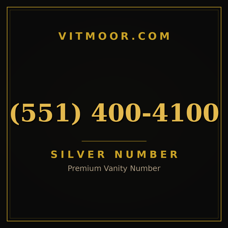 VITMOOR Silver premium number (551) 400-4100