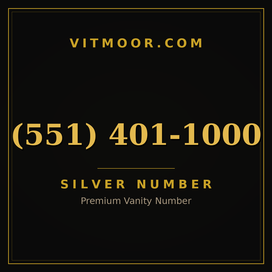 VITMOOR Silver premium number (551) 401-1000