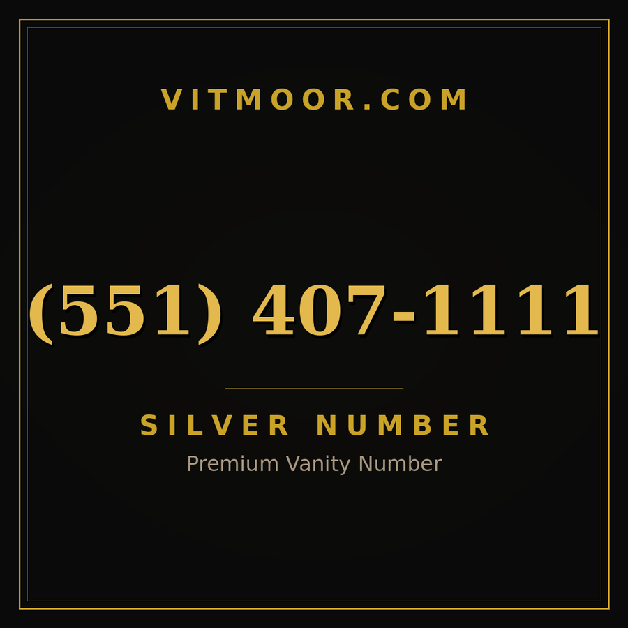 VITMOOR Silver premium number (551) 407-1111