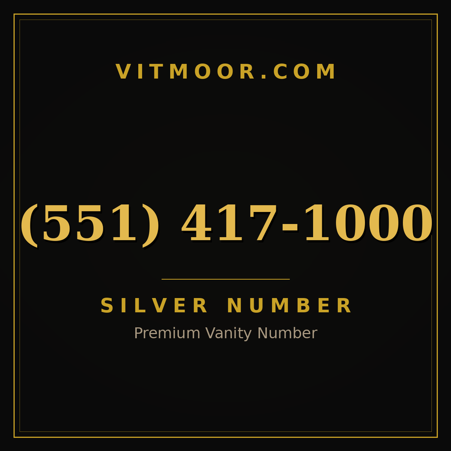 VITMOOR Silver premium number (551) 417-1000