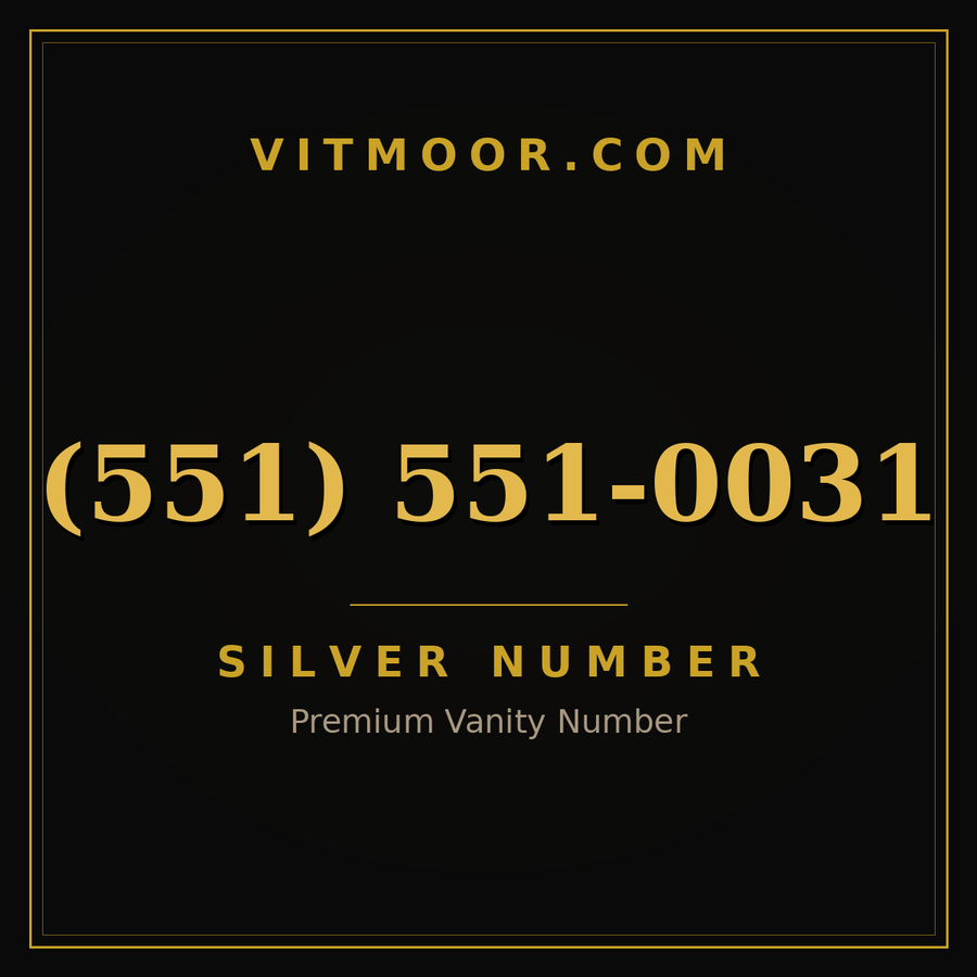 VITMOOR Silver premium number (551) 551-0031