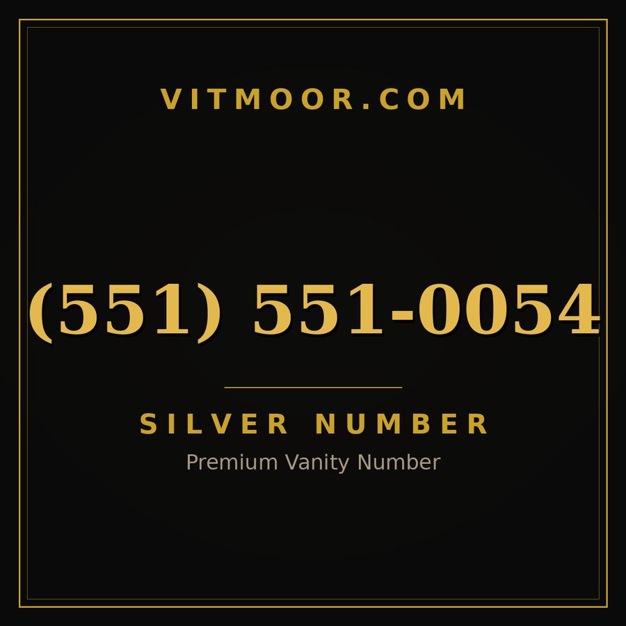 VITMOOR Silver premium number (551) 551-0054