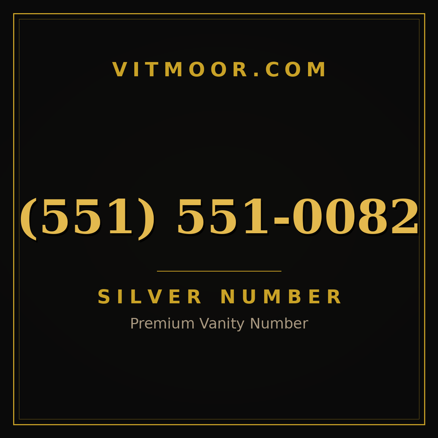 VITMOOR Silver premium number (551) 551-0082