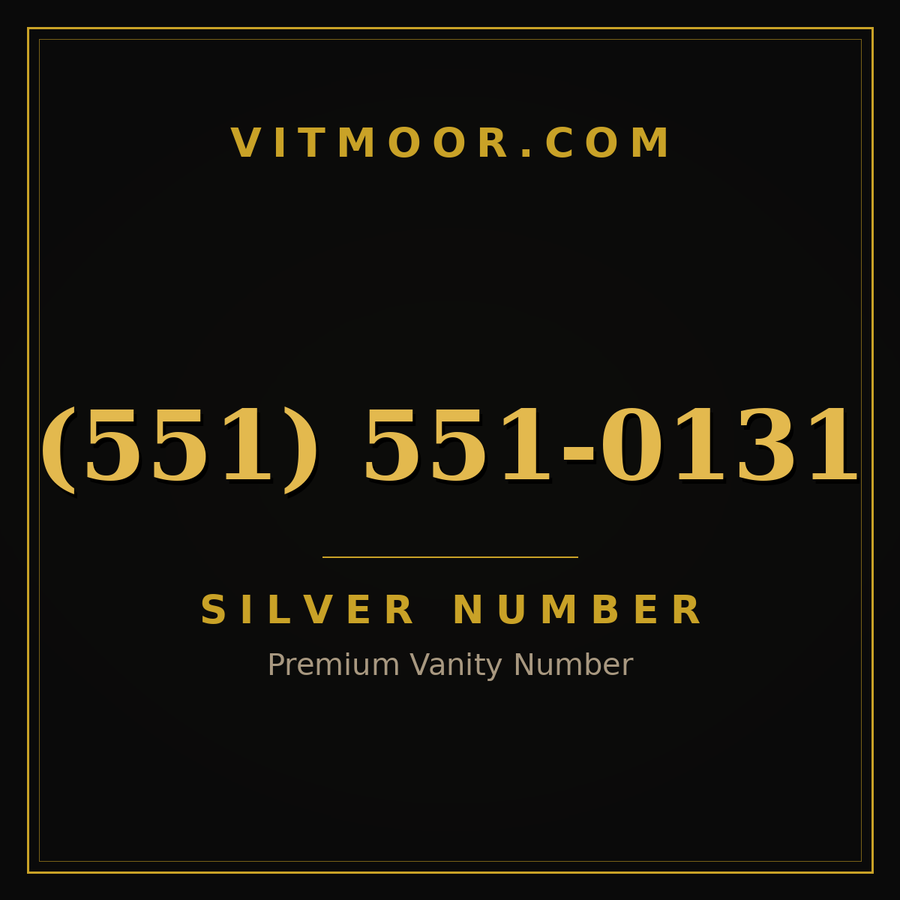 VITMOOR Silver premium number (551) 551-0131