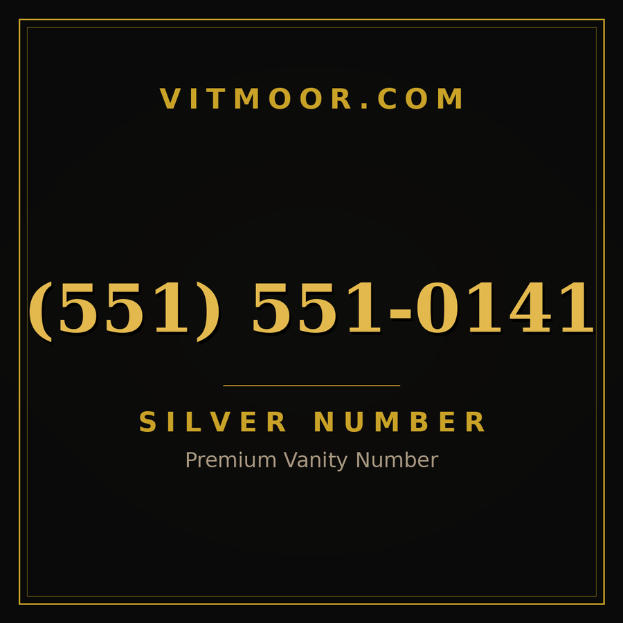 VITMOOR Silver premium number (551) 551-0141