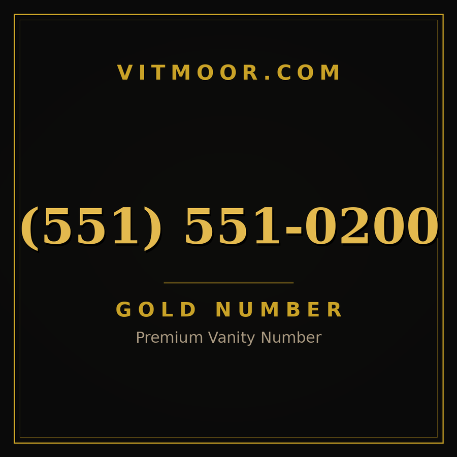 VITMOOR Gold premium number (551) 551-0200