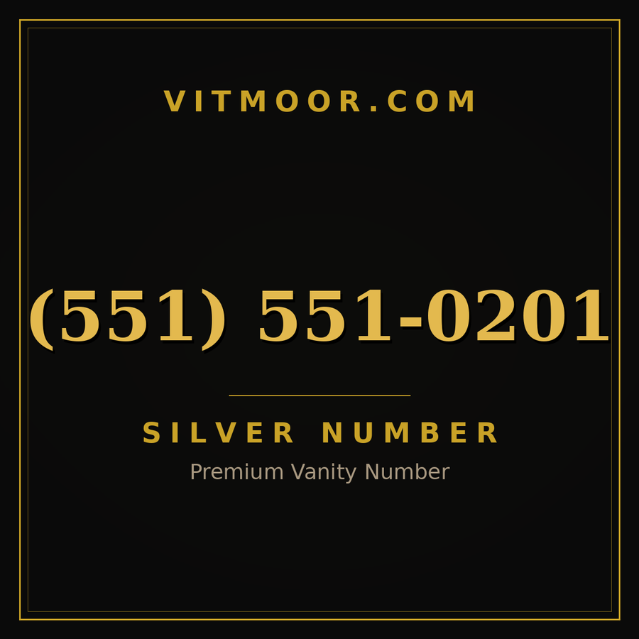 VITMOOR Silver premium number (551) 551-0201