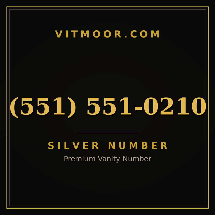 VITMOOR Silver premium number (551) 551-0210
