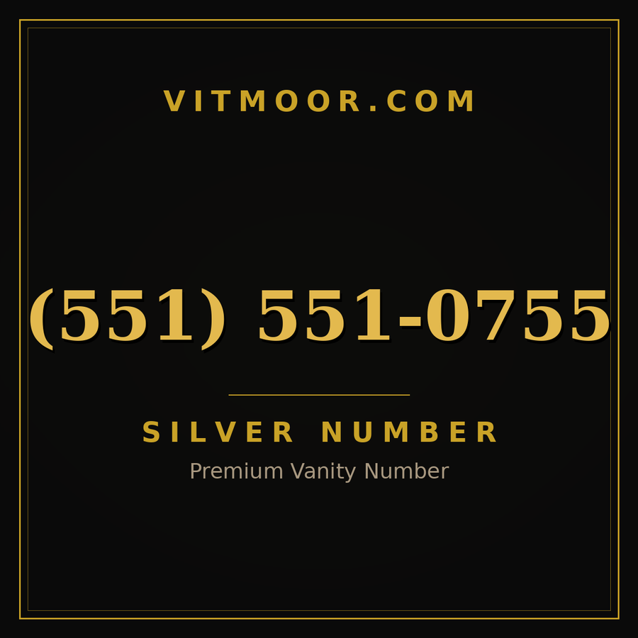 VITMOOR Silver premium number (551) 551-0755