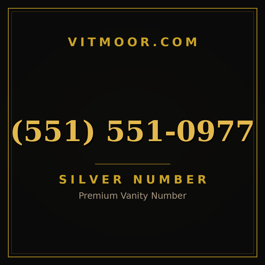 VITMOOR Silver premium number (551) 551-0977