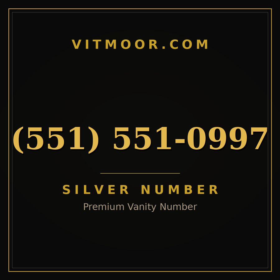 VITMOOR Silver premium number (551) 551-0997