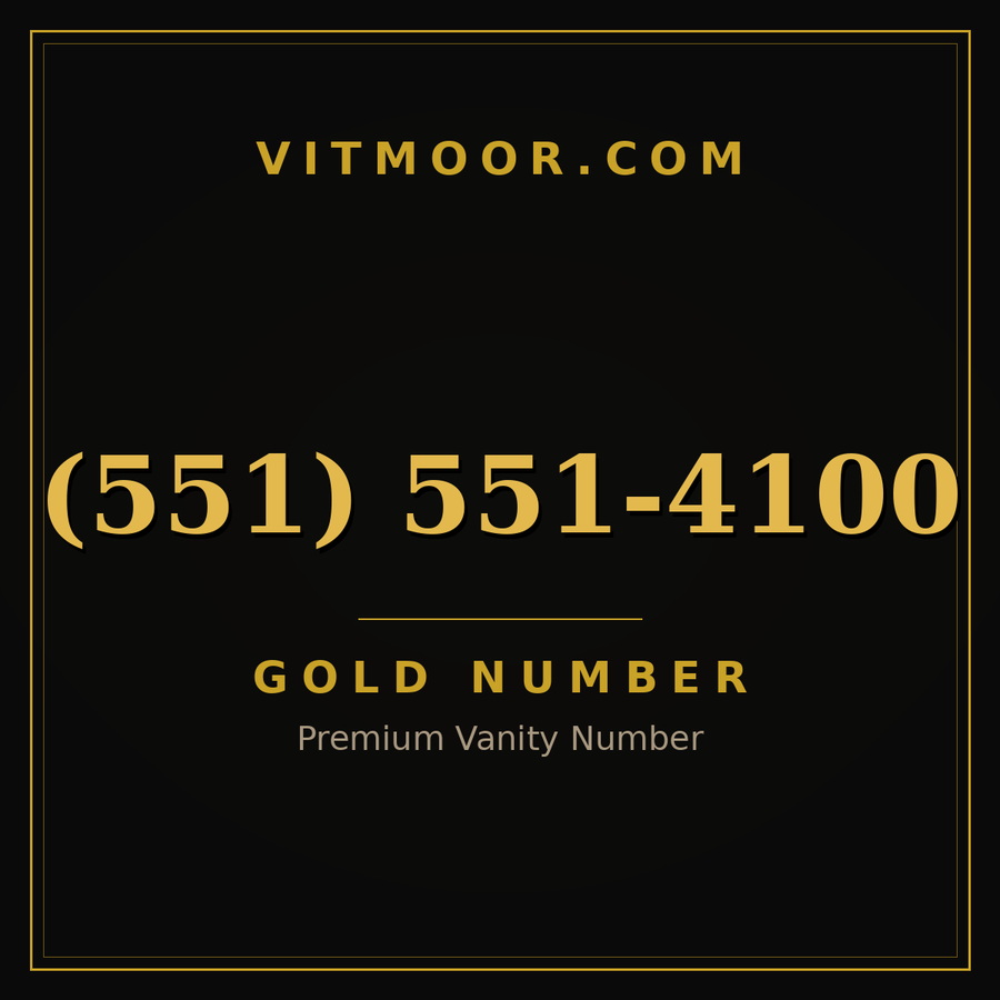 VITMOOR Gold premium number (551) 551-4100