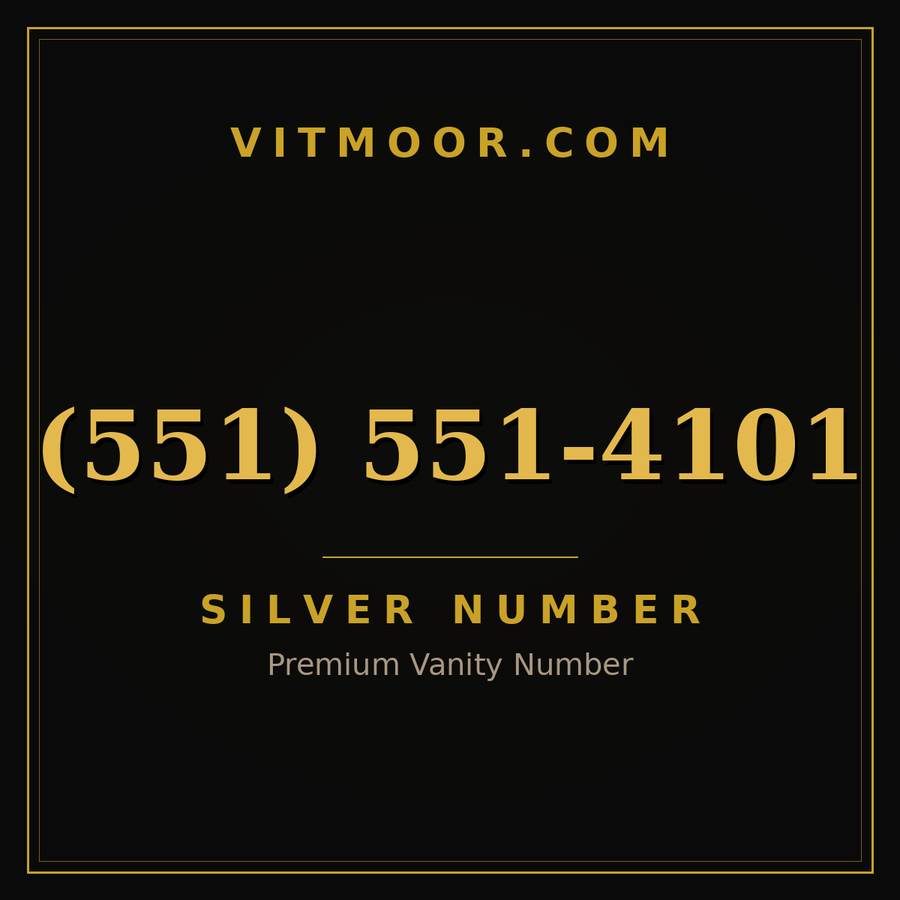 VITMOOR Silver premium number (551) 551-4101