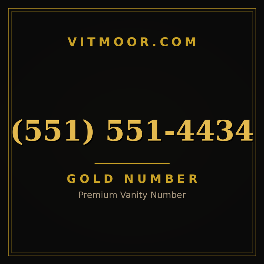 VITMOOR Gold premium number (551) 551-4434