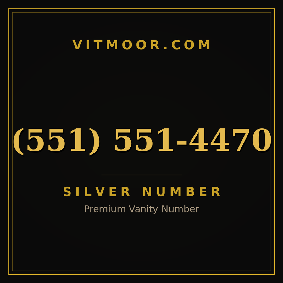 VITMOOR Silver premium number (551) 551-4470