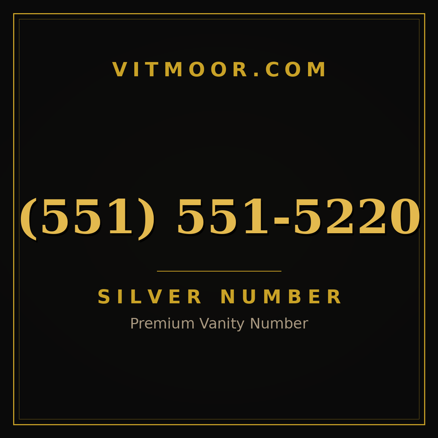 VITMOOR Silver premium number (551) 551-5220