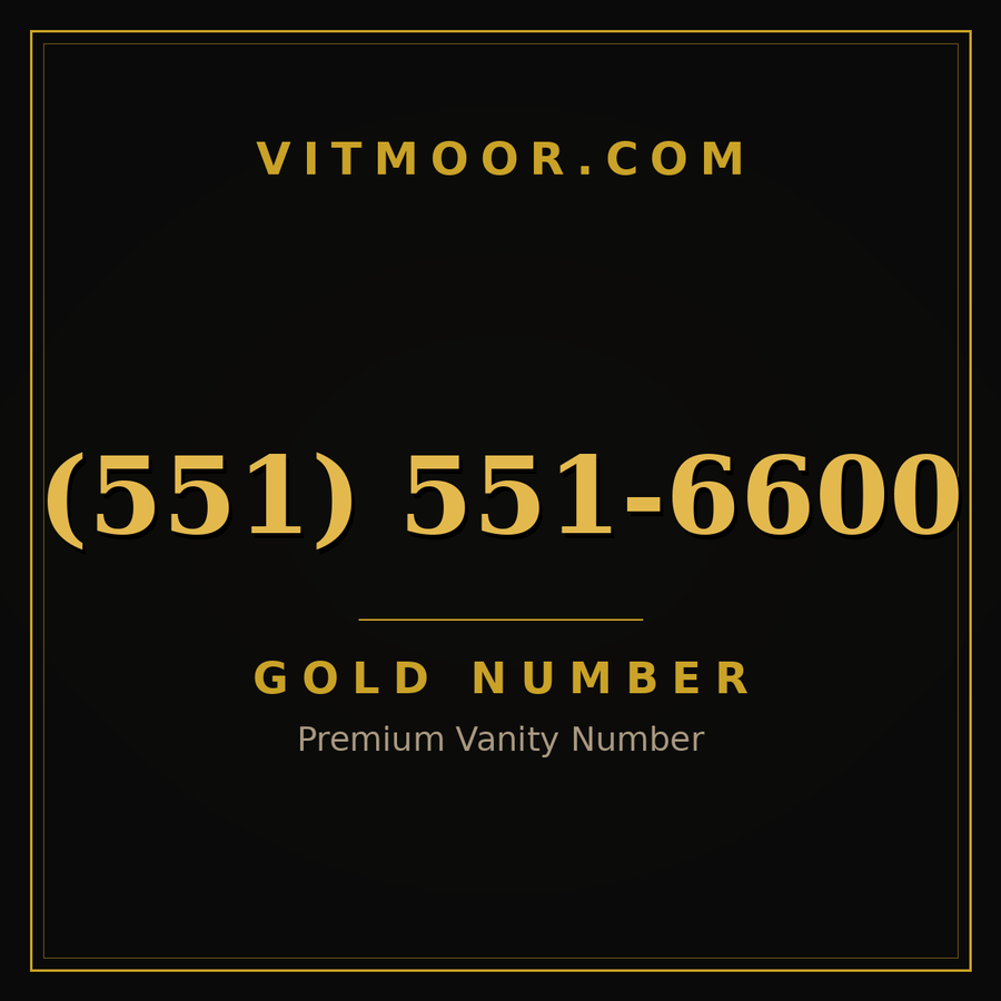 VITMOOR Gold premium number (551) 551-6600