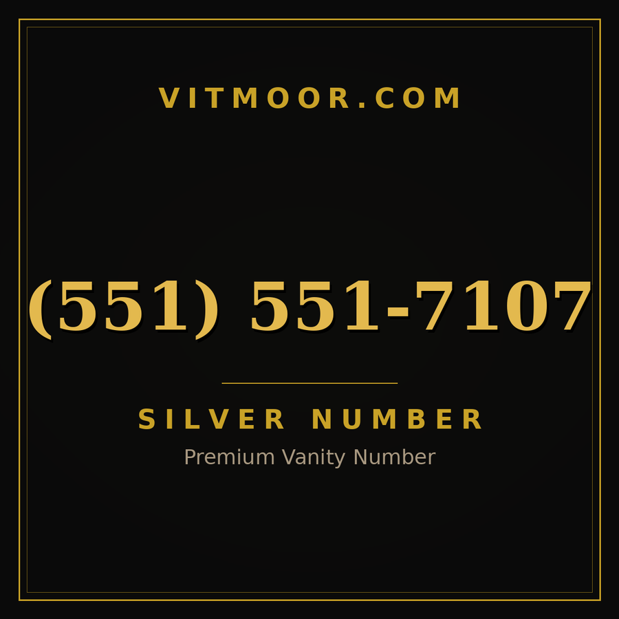 VITMOOR Silver premium number (551) 551-7107