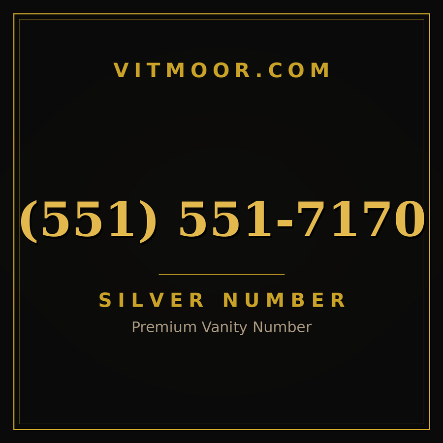 VITMOOR Silver premium number (551) 551-7170