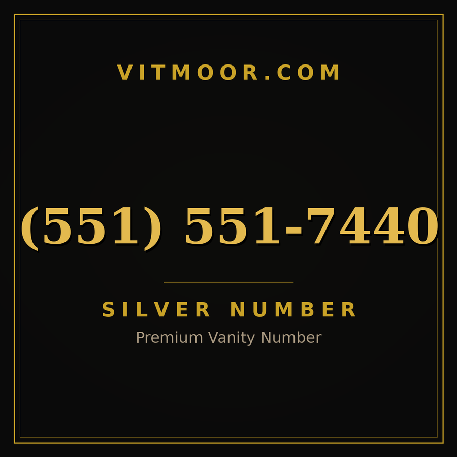 VITMOOR Silver premium number (551) 551-7440