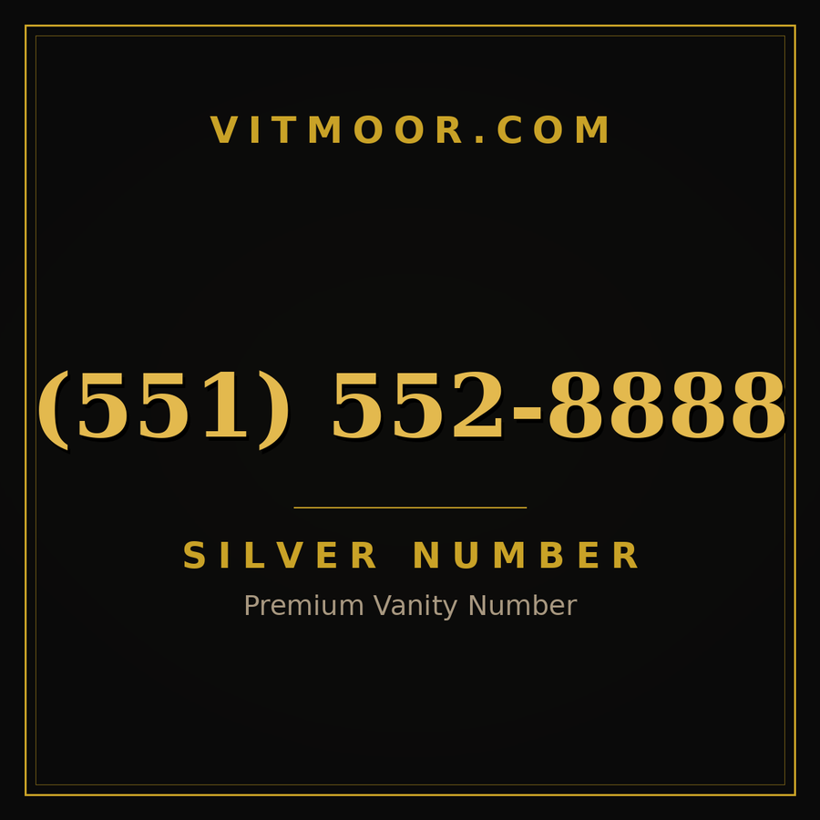 VITMOOR Silver premium number (551) 552-8888