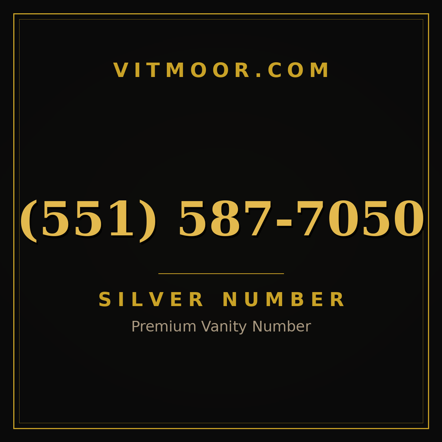 VITMOOR Silver premium number (551) 587-7050