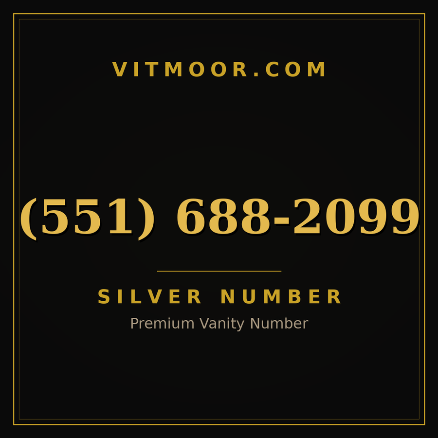 VITMOOR Silver premium number (551) 688-2099