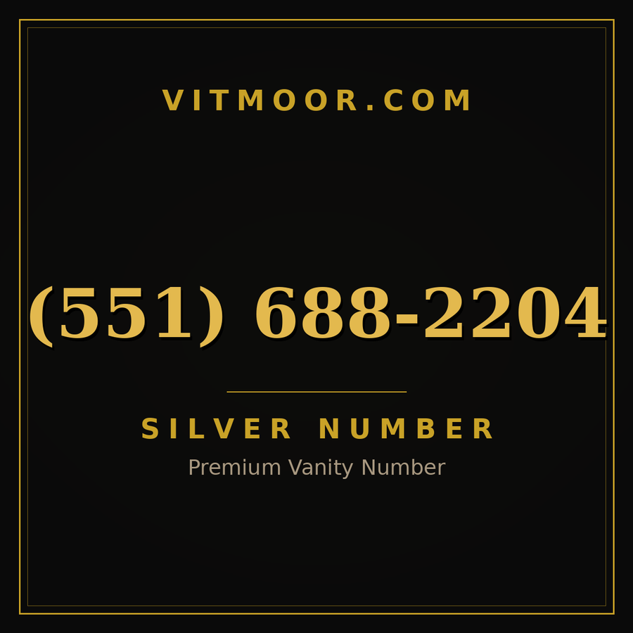 VITMOOR Silver premium number (551) 688-2204