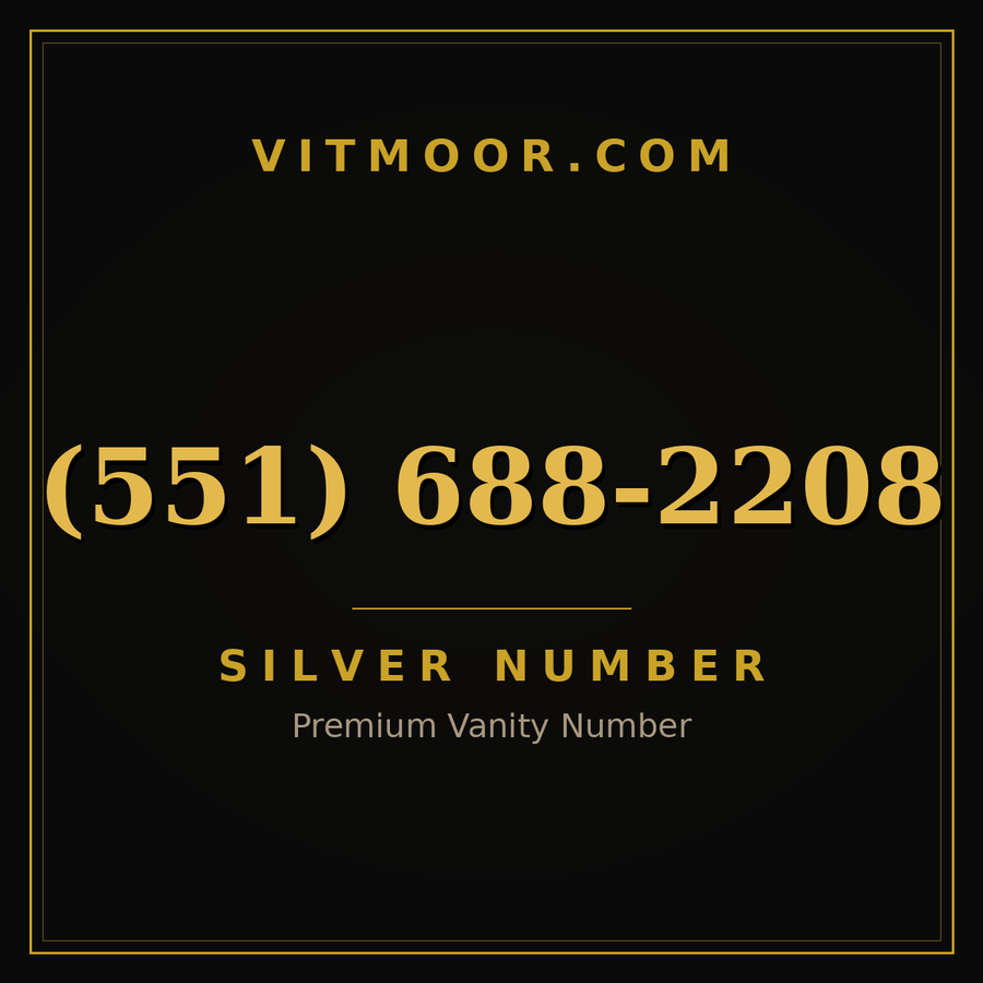 VITMOOR Silver premium number (551) 688-2208