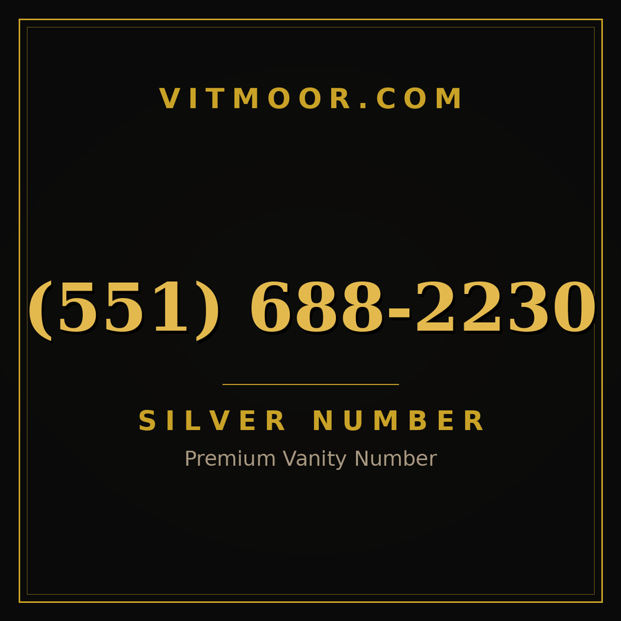 VITMOOR Silver premium number (551) 688-2230
