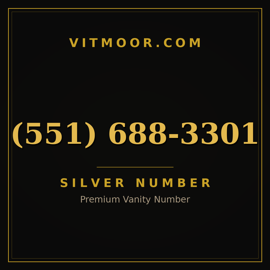 VITMOOR Silver premium number (551) 688-3301