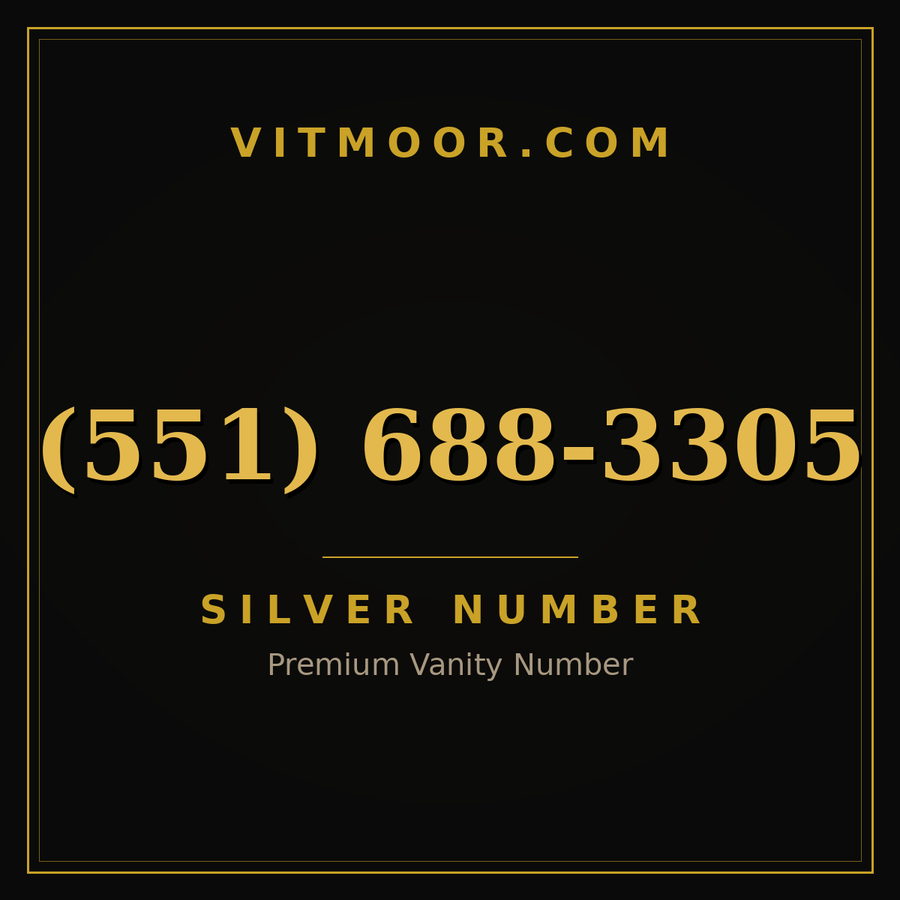 VITMOOR Silver premium number (551) 688-3305