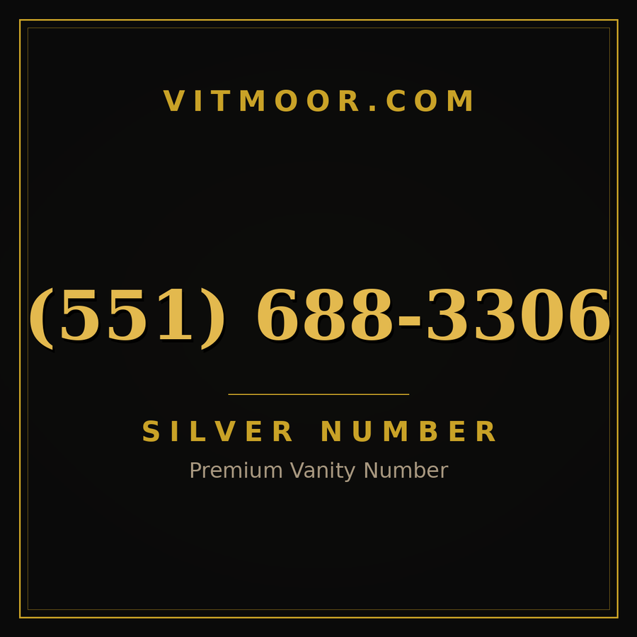 VITMOOR Silver premium number (551) 688-3306