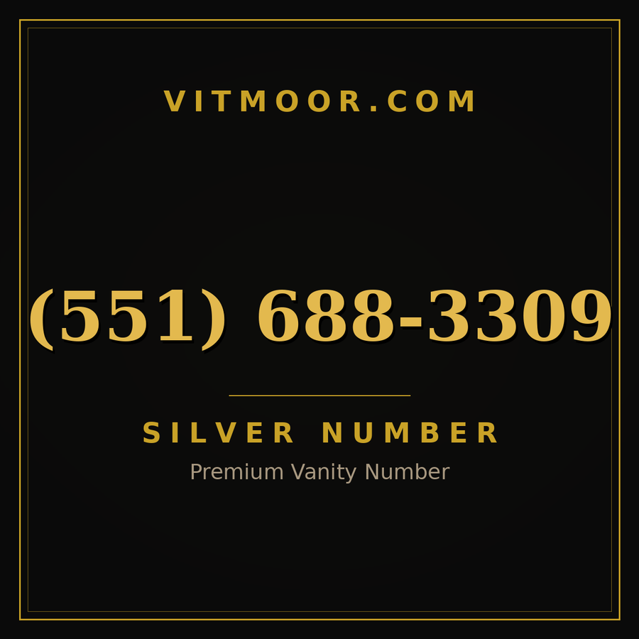 VITMOOR Silver premium number (551) 688-3309