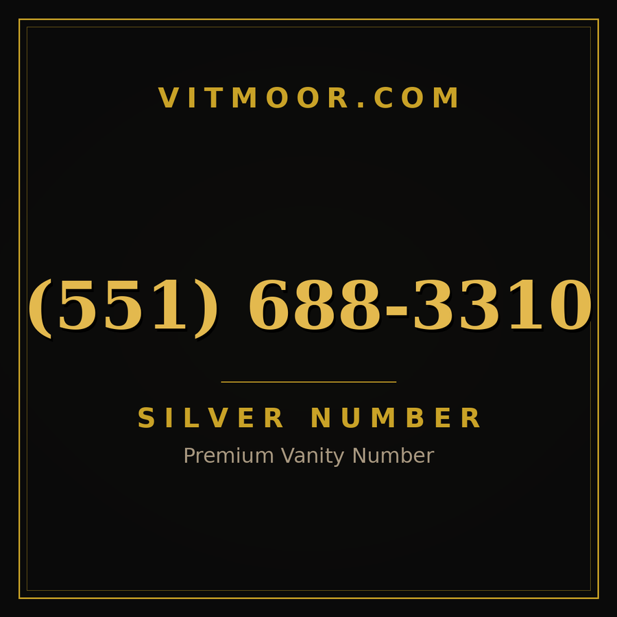 VITMOOR Silver premium number (551) 688-3310