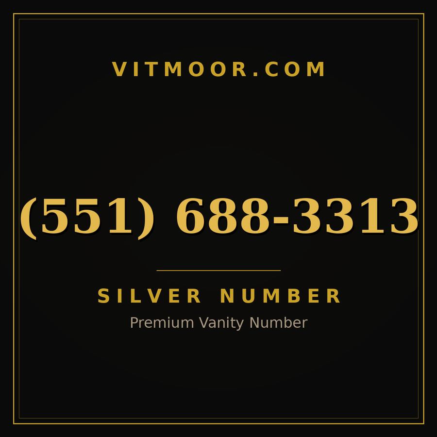 VITMOOR Silver premium number (551) 688-3313